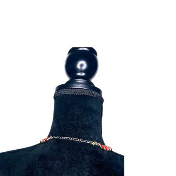 #J39 Red Choker Fashion Necklace - Picture 6 of 10